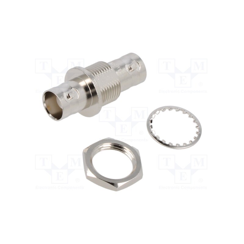 1 pcs x AMPHENOL RF - 031-220N-RFX - Adapter, BNC female,both sides, Insulation: POM, 50Ω, Mat: brass