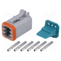 1 pcs x AMPHENOL - AT06-6S-KIT01 - Connector: wire-wire, AT, female, plug, for cable, PIN: 6, crimped