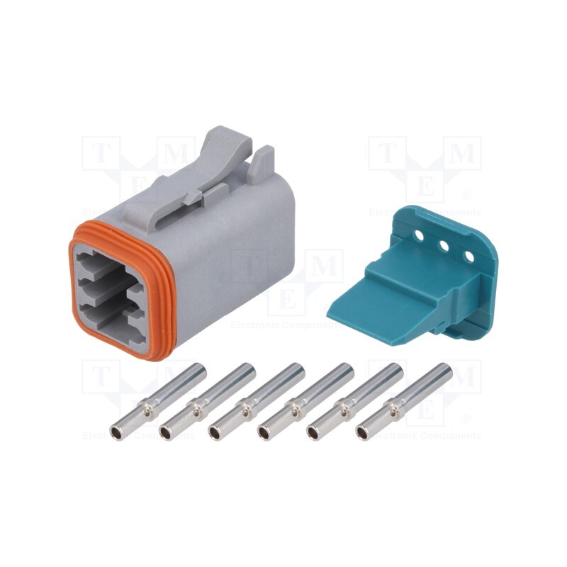 1 pcs x AMPHENOL - AT06-6S-KIT01 - Connector: wire-wire, AT, female, plug, for cable, PIN: 6, crimped