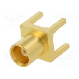 1 pcs x AMPHENOL RF - 919-109J-51PX - Socket, MCX, female, straight, 50Ω, THT, on PCBs, PTFE, gold-plated