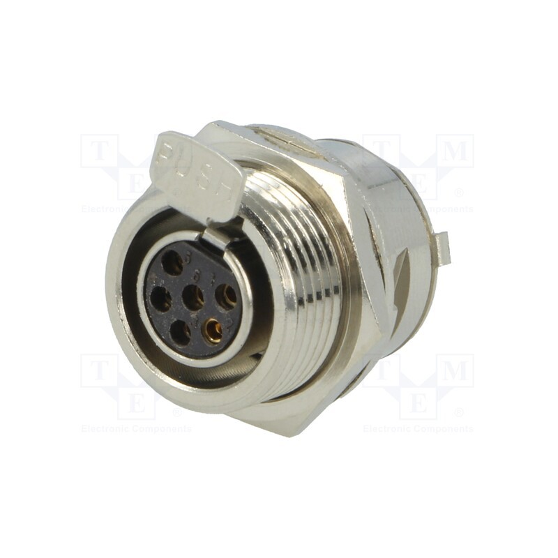 1 pcs x AMPHENOL - AG6FCE - Socket, XLR mini, female, PIN: 6, soldering, 1.2A, 0.38mm2