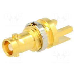 1 pcs x AMPHENOL RF - 034-1018 - Socket, Micro BNC, female, card edge, straight, 75Ω, SMT, PTFE