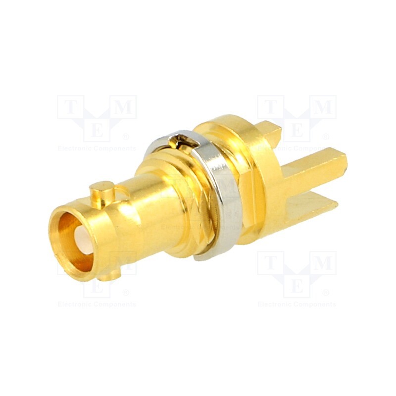 1 pcs x AMPHENOL RF - 034-1018 - Socket, Micro BNC, female, card edge, straight, 75Ω, SMT, PTFE