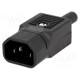 1 pcs x BULGIN - PX0686 - Connector: AC supply, plug, male, 10A, 250VAC, IEC 60320, C14 (E)