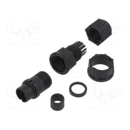 1 pcs x AMPHENOL LTW - BD-02BFMA-LL7001 - Connector: circular, plug, size B, male, PIN: 2, 5A, IP67, 4.5÷6.5mm