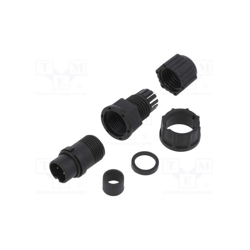 1 pcs x AMPHENOL LTW - BD-02BFMA-LL7001 - Connector: circular, plug, size B, male, PIN: 2, 5A, IP67, 4.5÷6.5mm