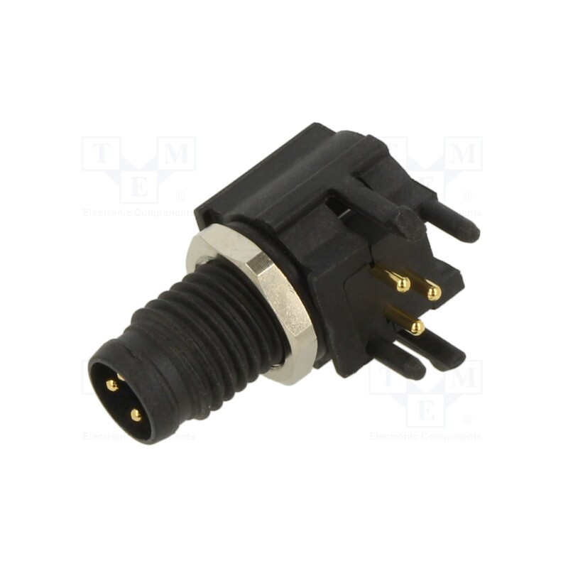 1 pcs x DEGSON ELECTRONICS - SR-M8A-03P-MM-SF7005-00A(H) - Connector: M8, male, PIN: 4, angled 90°, for panel mounting, socket