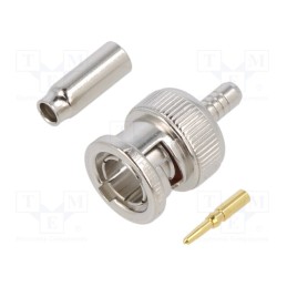 1 pcs x AMPHENOL RF - 031-71013 - Plug, BNC, male, straight, 75Ω, crimped, for cable, PTFE, -65÷165°C