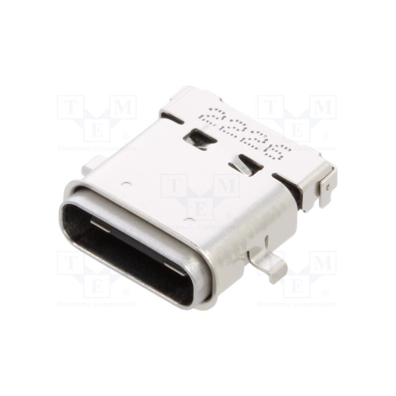 1 pcs x LUMBERG - 01/01/2434 - Socket, USB C, on PCBs, SMT,THT, PIN: 24, angled 90°, USB 3.1