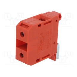 1 pcs x POKu00d3J - A11-1637 - Splice terminal: rail, 4÷35mm2, ways: 1, terminals: 2, red, TS35