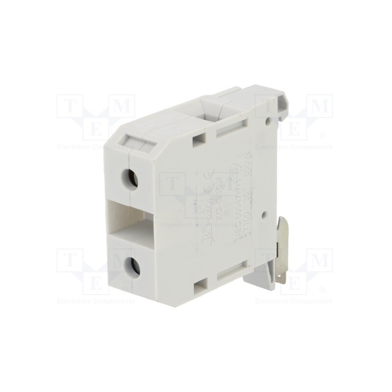 1 pcs x POKu00d3J - A11-1638 - Splice terminal: rail, 4÷35mm2, ways: 1, terminals: 2, grey, TS35
