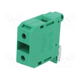 1 pcs x POKu00d3J - A11-1635 - Splice terminal: rail, 4÷35mm2, ways: 1, terminals: 2, green, TS35