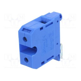 1 pcs x POKu00d3J - A11-1636 - Splice terminal: rail, 4÷35mm2, ways: 1, terminals: 2, blue, TS35