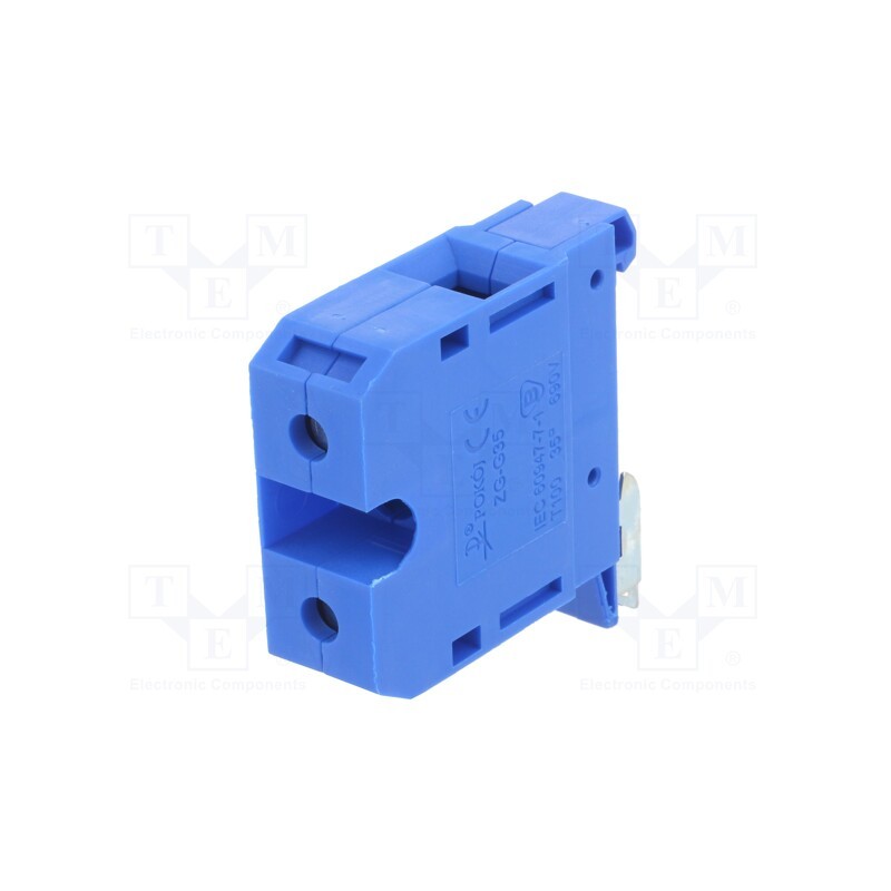 1 pcs x POKu00d3J - A11-1636 - Splice terminal: rail, 4÷35mm2, ways: 1, terminals: 2, blue, TS35