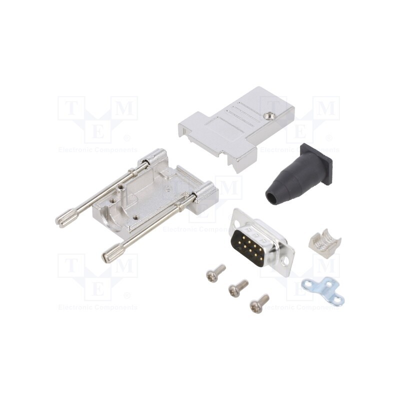 1 pcs x ENCITECH - DTSL09-LJSRG-T-DMP-W-K - D-Sub, PIN: 9, plug, male, soldering, for cable, white