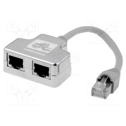 1 pcs x DIGITUS - DN-93904 - Splitter, Cat: 5e, cross,shielded, RJ45 socket x2,RJ45 plug