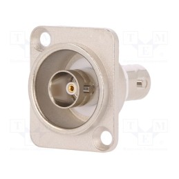 1 pcs x CLIFF - CP30124 - Coupler, BNC socket,both sides, insulated, 75Ω, silver, Mat: metal