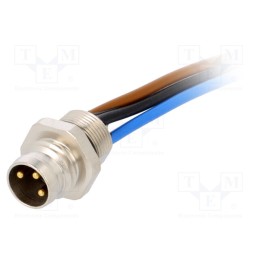 1 pcs x CONEC - SAL-8-FS3-0,2 - Connector: M8, 0.2m, male, PIN: 3, for panel mounting,screw-in