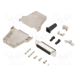 1 pcs x ENCITECH - 6355-0033-13 - D-Sub, PIN: 25, plug, female, soldering, for cable, black