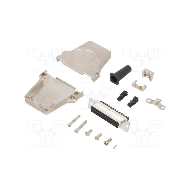 1 pcs x ENCITECH - 6355-0033-13 - D-Sub, PIN: 25, plug, female, soldering, for cable, black