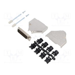 1 pcs x MH CONNECTORS - MHDTZK25HD44MS-K - D-Sub HD, PIN: 44, plug, male, for cable, straight, soldering