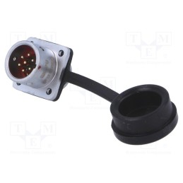 1 pcs x WEIPU - SF1213/P7 - Socket, SF12, male, PIN: 7, IP67, 5A, soldering, 125V, 0.75mm2