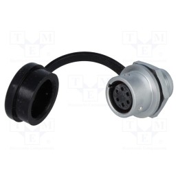 1 pcs x WEIPU - SF1212/S6 - Socket, SF12, female, PIN: 6, IP67, 5A, soldering, 125V, 0.75mm2