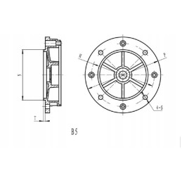 Electric motor flange 71 b5