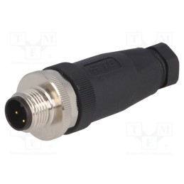 1 pcs x TE Connectivity - T4111001031-000 - Plug, M12, PIN: 3, male, A code-DeviceNet / CANopen, for cable