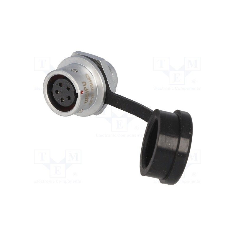 1 pcs x WEIPU - SF1212/S5 - Socket, SF12, female, PIN: 5, IP67, 5A, soldering, 180V, 0.75mm2