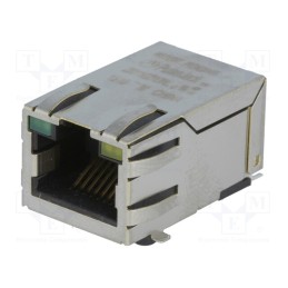 1 pcs x PULSE - J3011G21DNL - Socket, RJ45, PIN: 8, shielded,with LED, gold-plated, Layout: 8p8c