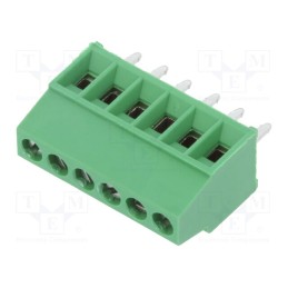 1 pcs x TE Connectivity - 282834-6 - PCB terminal block, angled 90°, 2.54mm, ways: 6, on PCBs, terminal
