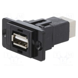 1 pcs x CLIFF - CP30709NMB - Coupler, USB A socket,USB B socket, DUALSLIM, USB 2.0, metal