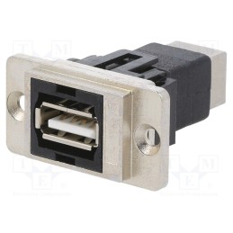 1 pcs x CLIFF - CP30709NM - Coupler, DUALSLIM, gold-plated, USB A socket,USB B socket, 29mm
