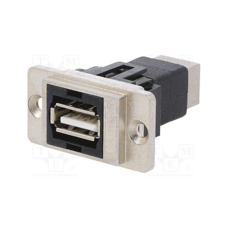 1 pcs x CLIFF - CP30709NM - Coupler, DUALSLIM, gold-plated, USB A socket,USB B socket, 29mm