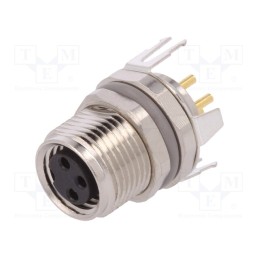 1 pcs x TE Connectivity - T4041037031-000 - Connector: M8, female, PIN: 3, shielded, socket, IP67, 60V