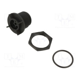 1 pcs x BULGIN - PX0413/06P - Connector: circular, socket, male, PIN: 6, w/o contacts, IP68, 125V