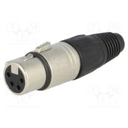 1 pcs x NEUTRIK - NC4FX - Plug, XLR, female, PIN: 4, straight, for cable, soldering, 3.5÷8mm, X