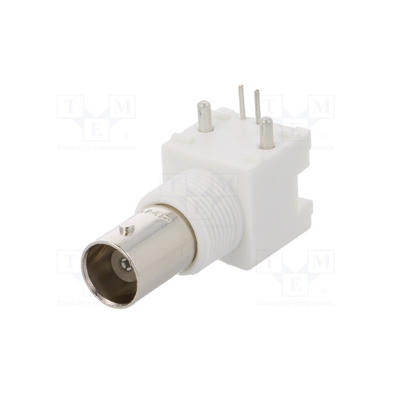 1 pcs x TE Connectivity - 5227161-1 - Socket, BNC, female, angled 90°, 50Ω, THT, for panel mounting