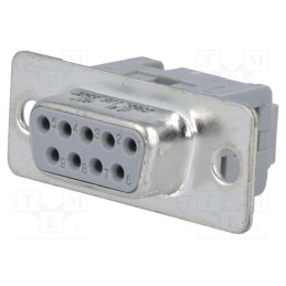 1 pcs x HARTING - 9661186500 - D-Sub, PIN: 9, plug, female, for ribbon cable, IDC, D-SUB 9F-IDC