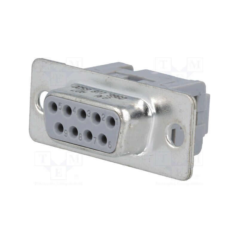 1 pcs x HARTING - 9661186500 - D-Sub, PIN: 9, plug, female, for ribbon cable, IDC, D-SUB 9F-IDC