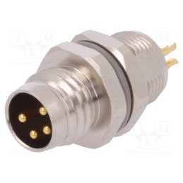 1 pcs x TE Connectivity - T4032014041-000 - Connector: M8, male, PIN: 4, unshielded, socket, IP67, 30V, 2.5÷3.5mm