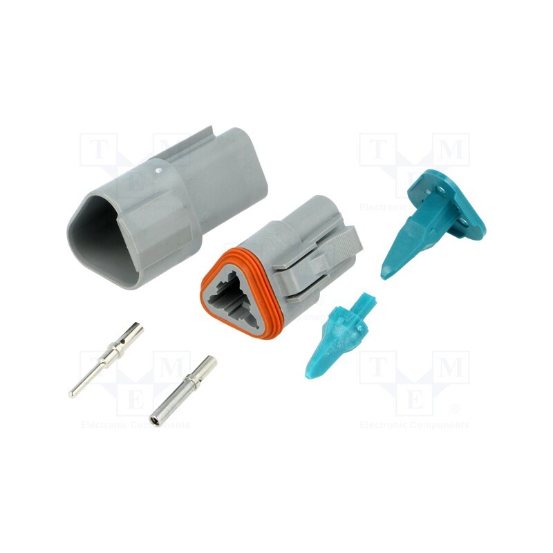 1 pcs x AMPHENOL - AT3PS-CKIT - Connector: wire-wire, AT, male + female, plug, for cable, PIN: 3