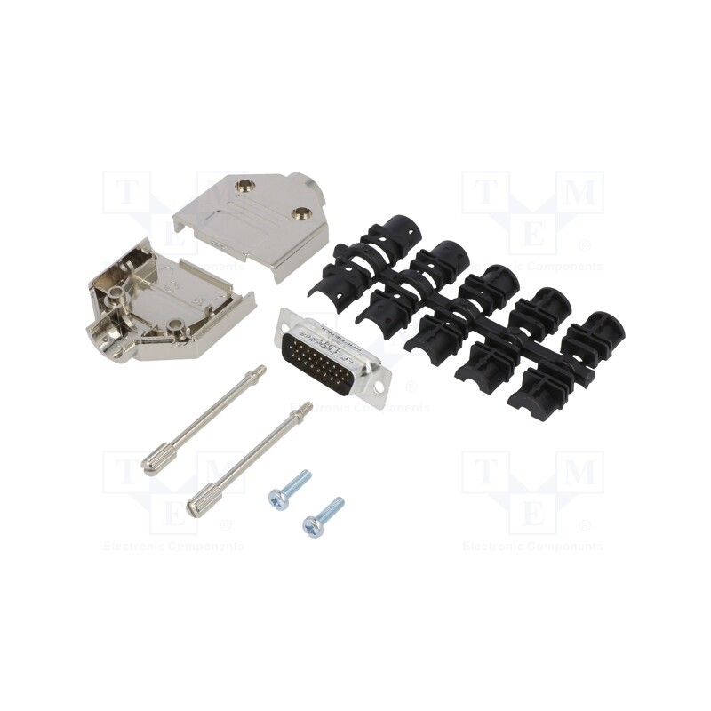 1 pcs x Amphenol Communications Solutions - L17DTPK-M-15+L717HDA26P - D-Sub HD, PIN: 26, male, straight, soldering, for cable, g