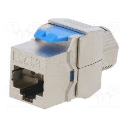 1 pcs x LOGILINK - NK4018 - Socket, RJ45, Cat: Cat 8.1, shielded,Keystone,PoE++, Layout: 8p8c