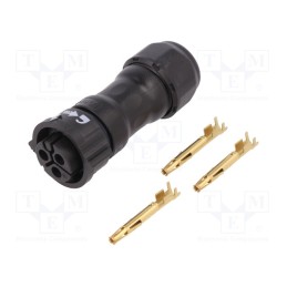 1 pcs x AMPHENOL LTW - CC-03BFFA-QL8LPP - Connector: circular, female, plug, crimped, PIN: 3, 14AWG÷12AWG