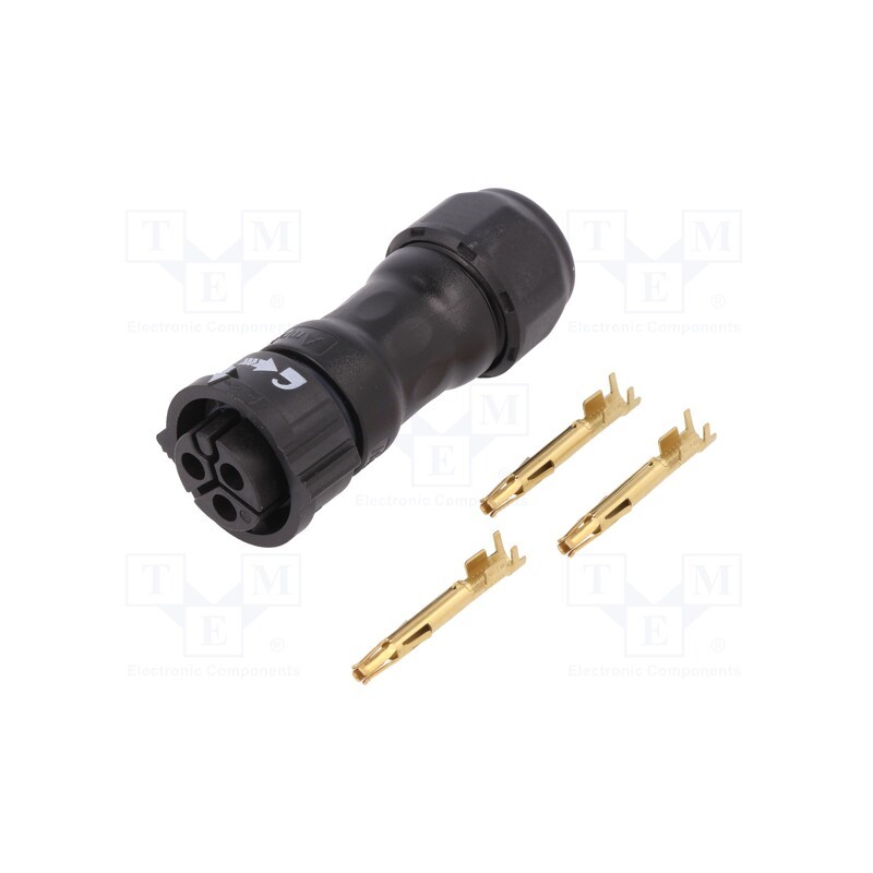 1 pcs x AMPHENOL LTW - CC-03BFFA-QL8LPP - Connector: circular, female, plug, crimped, PIN: 3, 14AWG÷12AWG