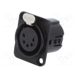 1 pcs x DELTRON - 718-0500 - Socket, XLR, female, PIN: 5, straight, soldering, silver plated, 50V