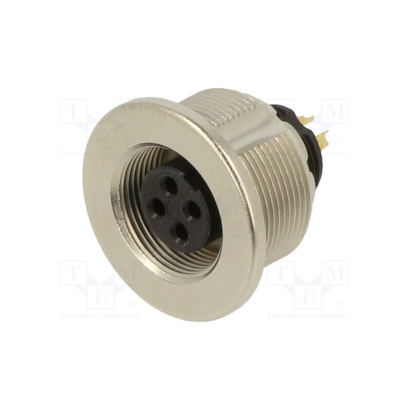 1 pcs x BINDER - 09 0412 00 04 - Connector: M9, socket, female, Plating: gold-plated, 125V, IP67