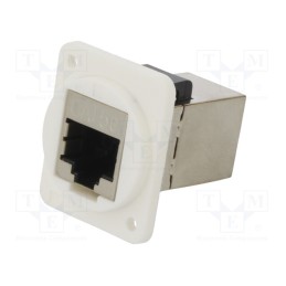 1 pcs x CLIFF - CP30220SXW - Coupler, FT, Cat: 5e, shielded, Layout: 8p8c, 19x24mm, Mat: plastic